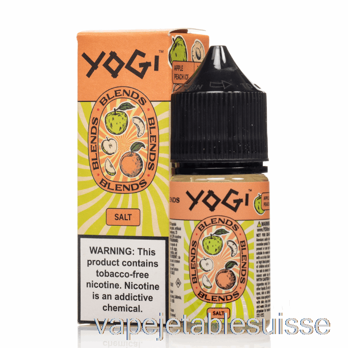 Vape Suisse Glace à La Pêche Aux Pommes - Yogi Mélange Des Sels - 30ml 50mg